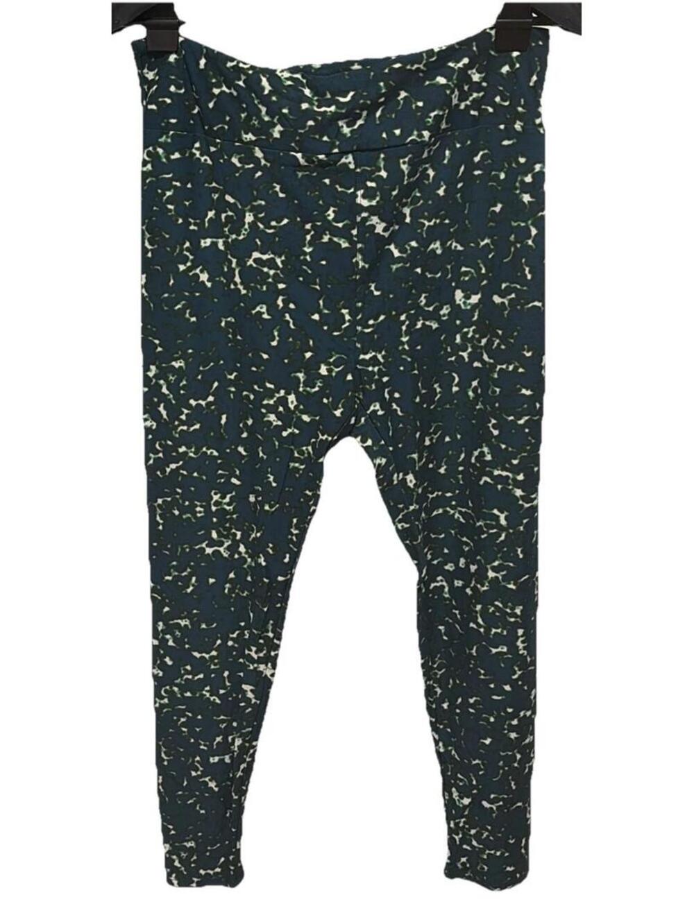 NWT LuLaRoe Halloween Batik Dye Pattern in Teal & Green Leggings Size TC 12-18 - Picture 2 of 6